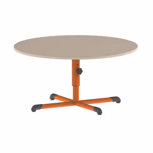 Table Bandana - Ø 120 cm - piétement central époxy - plateau stratifié - réglable en hauteur - T 1 à 3