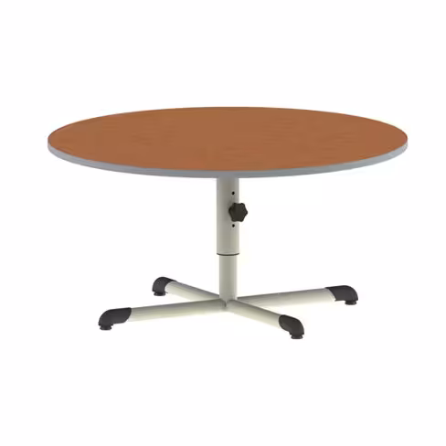 Table Bandana - Ø 120 cm - piétement central époxy - plateau softop - réglable en hauteur - T 1 à 3