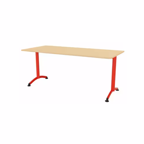 Table Zen - 180 x 80 cm - piétement à dégagement latéral - plateau stratifié - chants alaisés