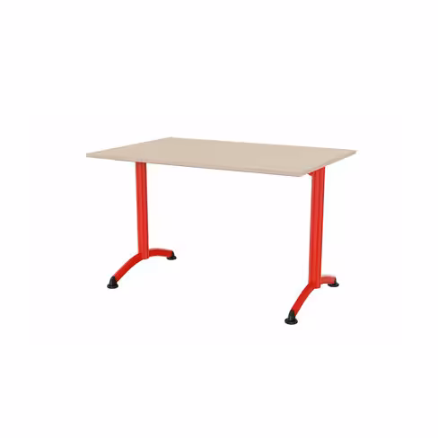 Table Zen - 120 x 80 cm - piétement à dégagement latéral - plateau stratifié - chants ABS