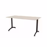 Table Zen - 160 x 80 cm - piétement à dégagement latéral - plateau stratifié - chants ABS