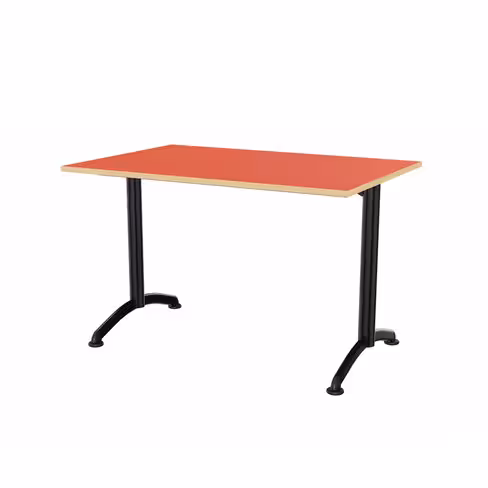 Table Zen - 120 x 80 cm - piétement à dégagement latéral plateau stratifié antibruit - chants alaisés