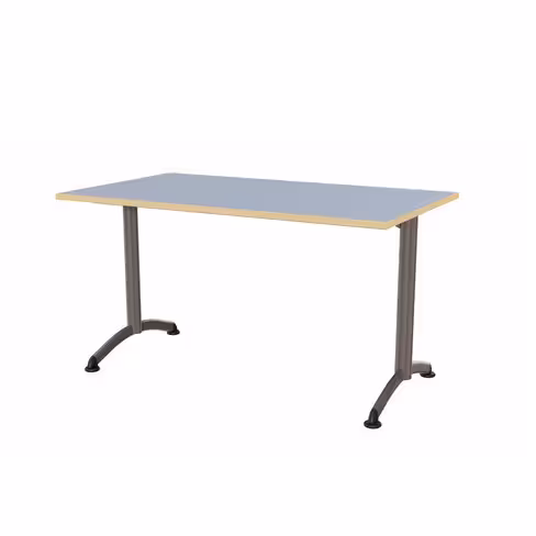 Table Zen - 140 x 80 cm - piétement à dégagement latéral plateau stratifié antibruit - chants alaisés