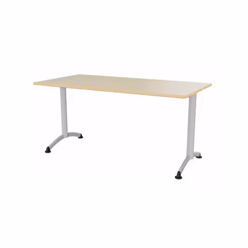 Table Zen - 160 x 80 cm - piétement à dégagement latéral plateau stratifié antibruit - chants alaisés