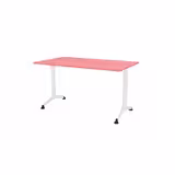 Table Zen - 140 x 80 cm - piétement à dégagement latéral plateau stratifié antibruit - chants ABS