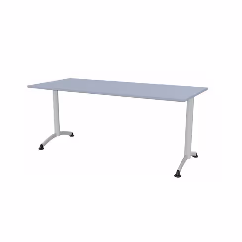 Table Zen - 180 x 80 cm - piétement à dégagement latéral plateau stratifié antibruit - chants ABS