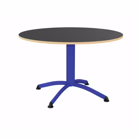 Table Zen - Ø 120 cm - piétement central - plateau stratifié antibruit - chants alaisés