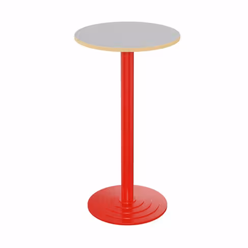 Mange debout Zen - Ø 60 cm - piétement central - plateau stratfié - chants alaisés