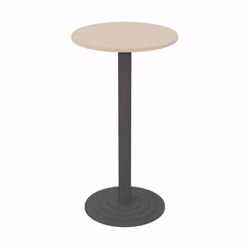 Mange debout Zen - Ø 60 cm - piétement central - plateau stratifié - chants ABS
