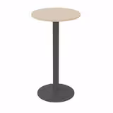 Mange debout Zen - Ø 60 cm - piétement central - plateau stratifié antibruit - chants ABS
