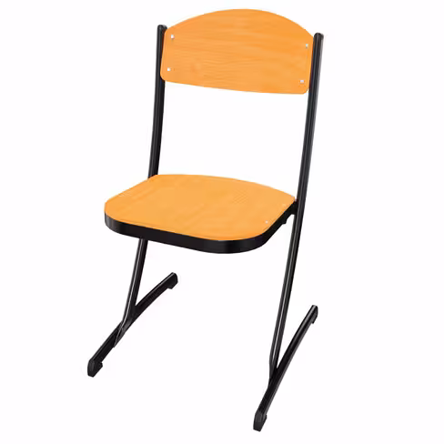 Chaise appui sur table Zen - assise dossier séparés - piétement acier - lot de 4