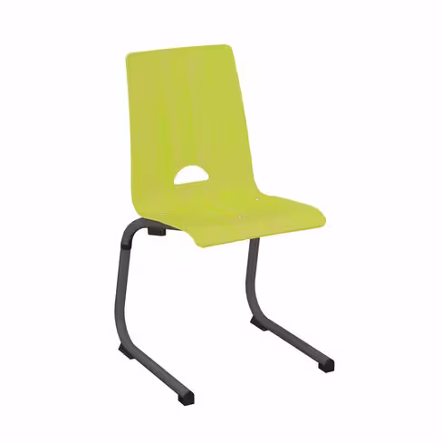 Chaise appui sur table Zen - coque bois - piétement acier - lot de 4