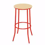 Tabouret haut Zen - h. 81 cm - 4 pieds - assise bois