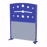 Claustra Zen - l. 122 x h. 158 cm - tôle ajourée et panneau mélaminé - structure métallique