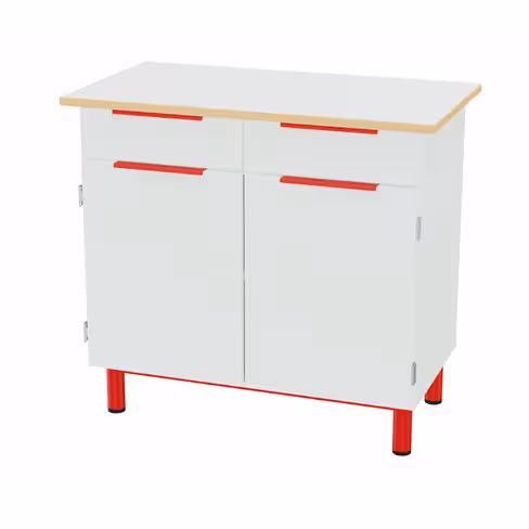 Buffet 2 portes 2 tiroirs Zen - l. 100 x h. 92 x pr. 55 cm