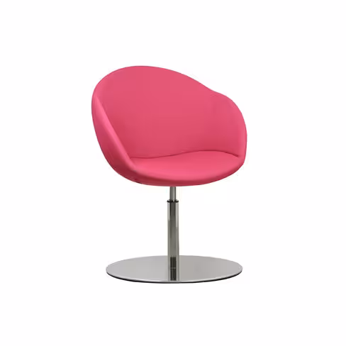 Fauteuil sur embase centrale Evy - tissu - unicolore