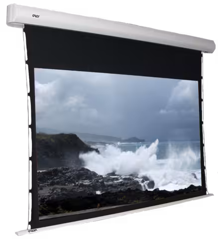 Ecran de projection mural à moteur Oray - Orion Tensionne - 180 x 240 cm