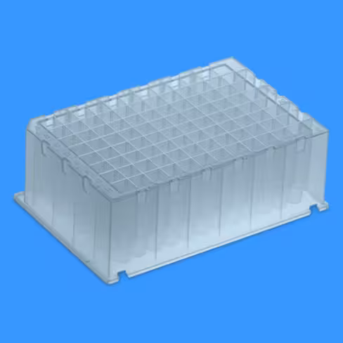 Plaque Deep Well 96 puits, fond en V, 2,2 ml, PP, transparente, compatible KingFisher x 24