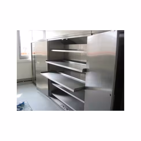 Armoire en inox avec double fond perforé, sans ventilation et de dimensions 1800 x 700 mm - achat