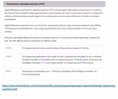 POP-7 (10 x 28 ml) sur 3730XL
