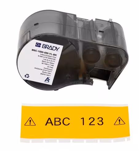 Etiquette en vinyle pour utilisation en intérieur ou extérieur pour étiqueteuses BMP51 et M511. Type