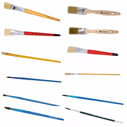 Pinceaux fins poils de chameau pour NX50DH / NX70 / NX70DV et HM525NX UV - lot de 12