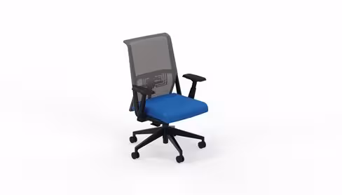 Fauteuil de bureau Comforto 59 - assise tissu - dossier résille