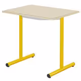 Table Espace - 80 x 60 cm - stratifié - beige Pyla/jaune ducat - taille 6