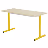 Table Espace - 140 x 60 cm - stratifié - beige Pyla/jaune ducat - taille 6
