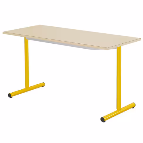 Table Espace - 140 x 60 cm - stratifié - beige Pyla/jaune ducat - taille 6