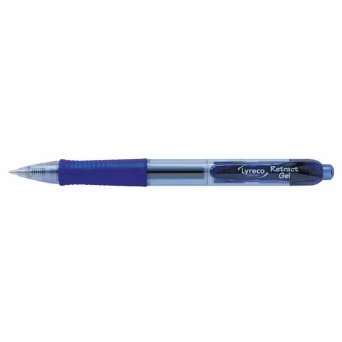 Stylo encre gel Lyreco Premium - rétractable pointe moyenne - bleu