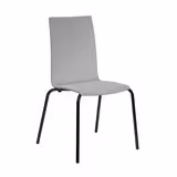 Chaise 4 pieds Cocoon - coque rectiligne laquée - piétement époxy - lot de 4