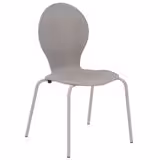 Chaise 4 pieds Cocoon - coque curviligne hêtre teinté - piétement époxy - lot de 4