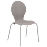 Chaise 4 pieds Cocoon - coque curviligne hêtre teinté - piétement époxy - lot de 4