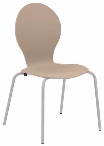 Chaise 4 pieds Cocoon - coque curviligne laquée - piétement époxy - lot de 4