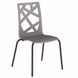 Chaise 4 pieds Cocoon avec motifs design - hêtre teinté piétement époxy - lot de 4