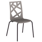 Chaise 4 pieds Cocoon avec motifs design - hêtre teinté piétement époxy - lot de 4