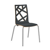 Chaise 4 pieds Cocoon avec motifs design - stratifiée - piétement époxy - lot de 4