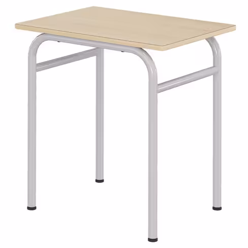 Table Arceau - 70 x 50 cm - stratifié - hêtre miel/gris alu - taille 6 - lot de 2