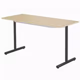 Table Espace - 140 x 60 cm - stratifié - hêtre miel/noir Pékin - taille 6