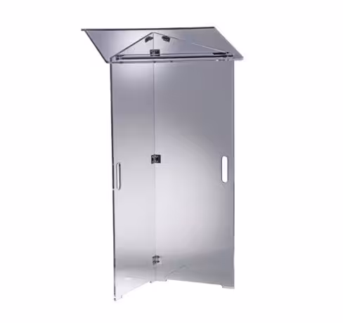 Pupitre pliant en Altuglas cristal - l. 62 x h. 110 cm