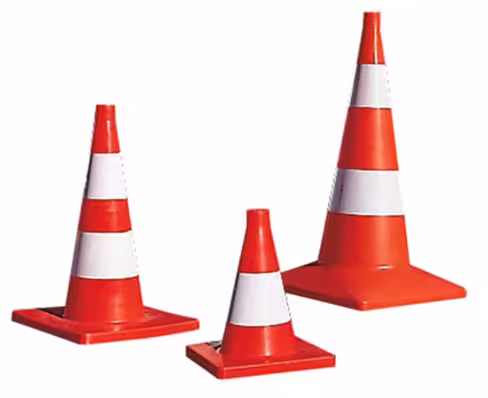 Cône de signalisation taille M - h. 51 cm - lot de 10