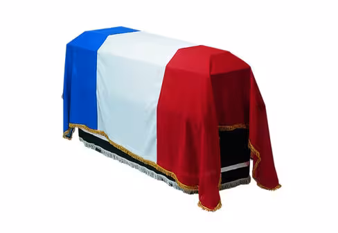 Drap mortuaire tricolore - l. 280 x l. 220 cm