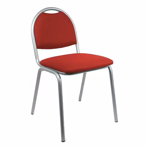 Chaise 4 pieds Arioso - tissu - piétement époxy - empilable - lot de 4