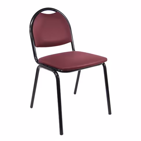 Chaise 4 pieds Arioso - textile enduit - piétement époxy - empilable - lot de 4