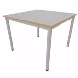 Table carrée Artense - 100 x 100 cm - piétement époxy - plateau stratifié - chant alaisé hêtre verni naturel