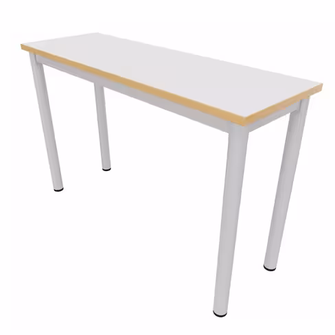 Table rectangulaire Artense - 120 x 40 cm - piétement époxy - plateau stratifié - chant alaisé hêtre verni naturel