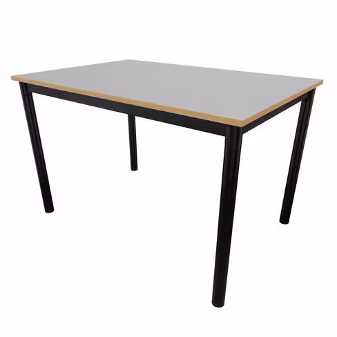 Table rectangulaire Artense - 120 x 80 cm - piétement époxy - plateau stratifié - chant alaisé hêtre verni naturel