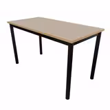 Table rectangulaire Artense - 130 x 65 cm - piétement époxy - plateau stratifié - chant alaisé hêtre verni naturel