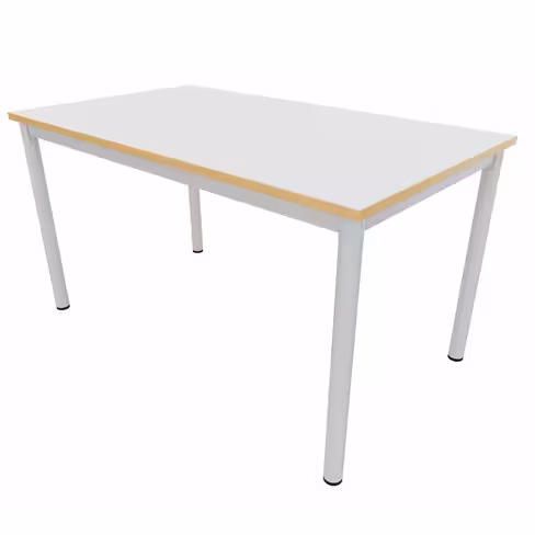 Table rectangulaire Artense - 140 x 80 cm - piétement époxy - plateau stratifié - chant alaisé hêtre verni naturel